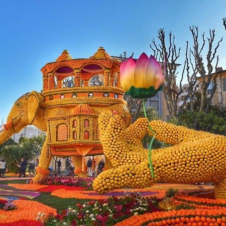Menton Studio Face Au Jardin Bioves Fetes Des Citrons 3Min De La Mer Lägenhet Exteriör bild