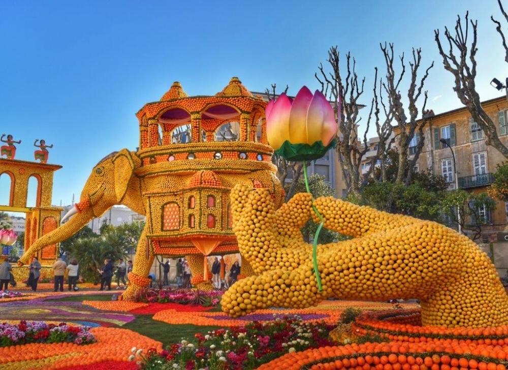 Menton Studio Face Au Jardin Bioves Fetes Des Citrons 3Min De La Mer Lägenhet Exteriör bild